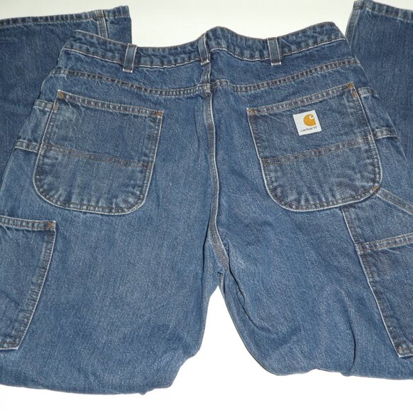 Carhartt WB013 VIO Washed Denim Dungarees Carpenter Jeans - Picture 3 of 13